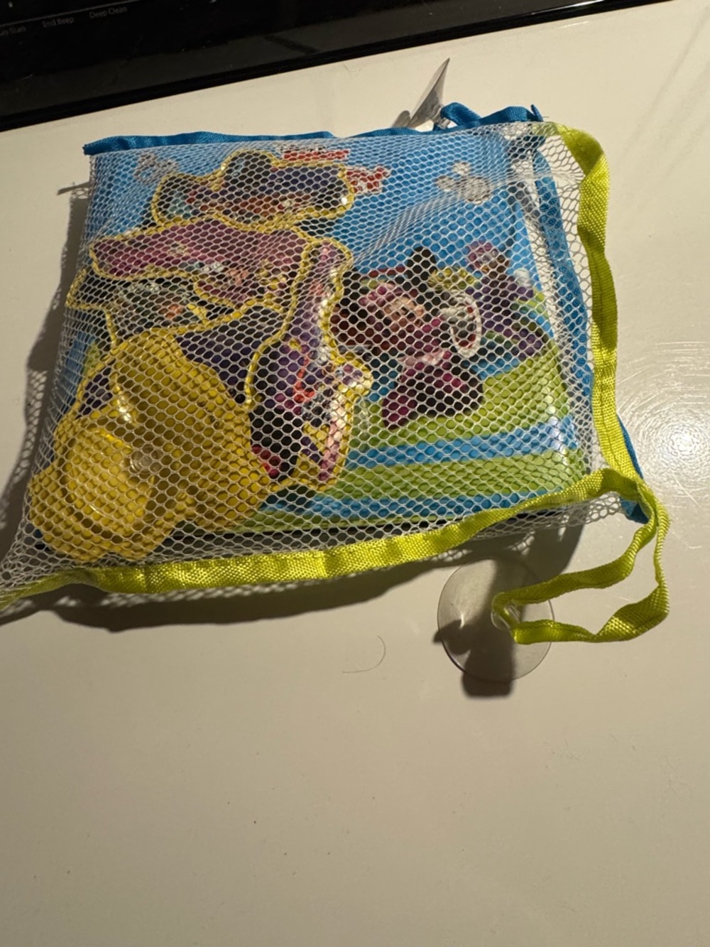 Kids Bath Toy Mesh Storage Set - Blue and Yellow